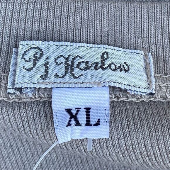 NWT NEW PJ Harlow Silver Frankie Rib Knit High/Low Sweatshirt w/Slit X-Large. - Picture 7 of 9